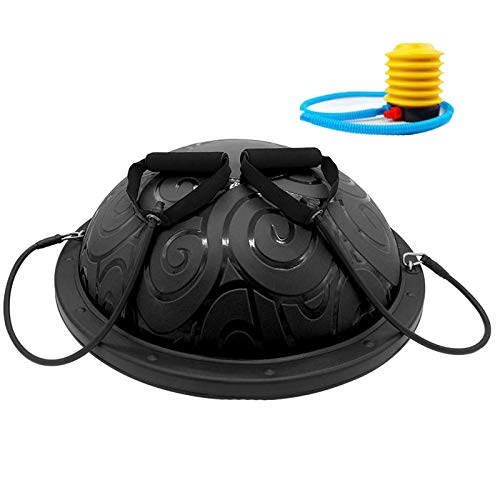 Teng Peng Pelota de equilibrio para yoga, pilates, a prueba de explosiones, media bola gruesa, para entrenamiento, gimnasio, deporte, fuerza (color: negro, tamaño: 46 cm) Teng Peng Pelota de equilibrio para yoga, pilates, a prueba de explosiones, media bola gruesa, para entrenamiento, gimnasio, deporte, fuerza (color: negro, tamaño: 46 cm)