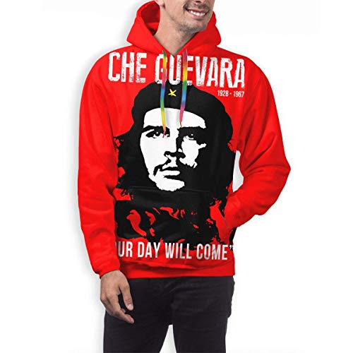 Tengyuntong MaYouCong Sudaderas con Capucha, Che Guevara Our Day Will Come Sudaderas con Capucha Impresas en 3D para Hombre Sudaderas con Capucha Casuales