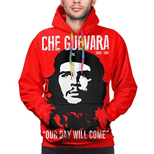 Tengyuntong MaYouCong Sudaderas con Capucha, Che Guevara Our Day Will Come Sudaderas con Capucha Impresas en 3D para Hombre Sudaderas con Capucha Casuales