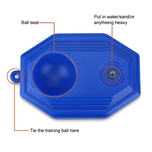 Tenis de Entrenamiento Pelota y Cuerda de Goma de Alta Elasticidad con Base Accesorio de Entrenamiento de Tenis