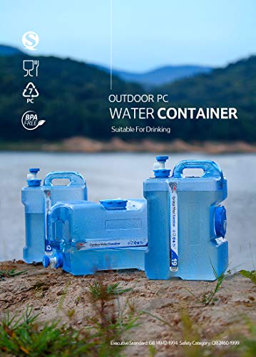 Tentock Tanque de Almacenamiento de Agua del Multifuncional al Aire Libre Contenedor de Agua Portátil BPA Gratis, 12L/19L/24L(12L) Tentock Tanque de Almacenamiento de Agua del Multifuncional al Aire Libre Contenedor de Agua Portátil BPA Gratis, 12L/19L/24L(12L)