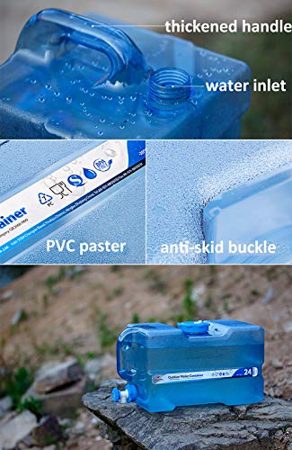 Tentock Tanque de Almacenamiento de Agua del Multifuncional al Aire Libre Contenedor de Agua Portátil BPA Gratis, 12L/19L/24L(12L)