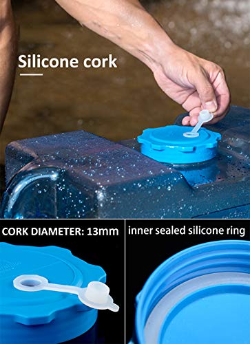 Tentock Tanque de Almacenamiento de Agua del Multifuncional al Aire Libre Contenedor de Agua Portátil BPA Gratis, 12L/19L/24L(12L)