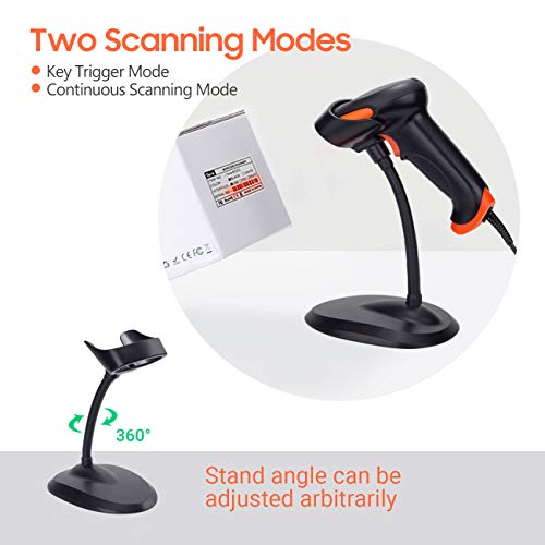 Tera Escáner de Código de Barras con Cable USB 2.0 1D 2D QR Lector de Códigos de Barras Fijo para Farmacia Supermercado Escaneo Manos Libres Tera Escáner de Código de Barras con Cable USB 2.0 1D 2D QR Lector de Códigos de Barras Fijo para Farmacia Supermercado Escaneo Manos Libres