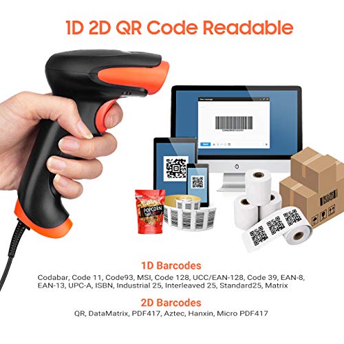 Tera Escáner de Código de Barras con Cable USB 2.0 1D 2D QR Lector de Códigos de Barras Fijo para Farmacia Supermercado Escaneo Manos Libres Tera Escáner de Código de Barras con Cable USB 2.0 1D 2D QR Lector de Códigos de Barras Fijo para Farmacia Supermercado Escaneo Manos Libres