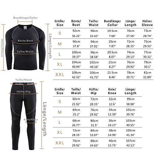 Térmica Interior Ropa Hombre Térmicos Conjuntos Térmica Manga Larga Pantalones Largos Deportes Térmicas Invierno para Running Moto Ciclismo Fitness Negro S Térmica Interior Ropa Hombre Térmicos Conjuntos Térmica Manga Larga Pantalones Largos Deportes Térmicas Invierno para Running Moto Ciclismo Fitness Negro S
