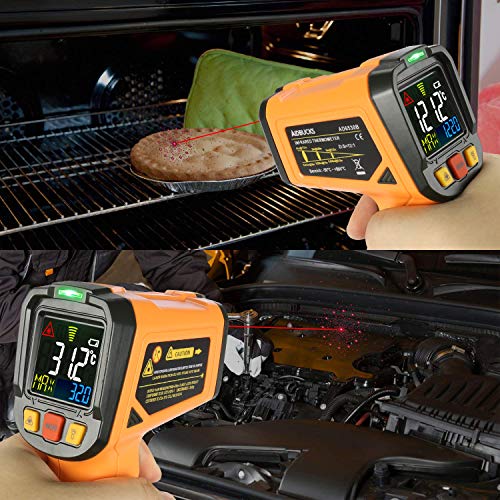 Termómetro infrarrojo Janisa sin contacto, con pantalla en color, temperatura de - 50 a + 800 °C, con apertura de 12 puntos, función de alarma Termómetro infrarrojo Janisa sin contacto, con pantalla en color, temperatura de - 50 a + 800 °C, con apertura de 12 puntos, función de alarma