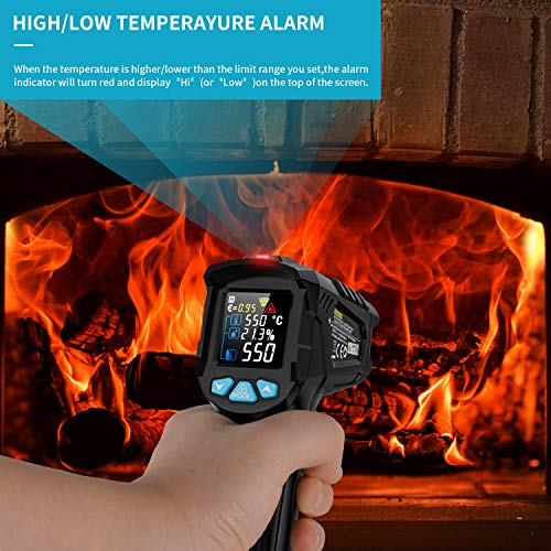 Termómetro Infrarrojo Pistola de Temperatura Humedad MESTEK Sin contacto Digital Láser Pantalla LCD a Color -50 ℃ ~ 550 ℃ Ajuste Emisividad Alarma (No para el cuerpo humano) Termómetro Infrarrojo Pistola de Temperatura Humedad MESTEK Sin contacto Digital Láser Pantalla LCD a Color -50 ℃ ~ 550 ℃ Ajuste Emisividad Alarma (No para el cuerpo humano)