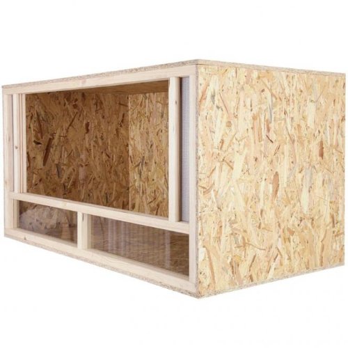 Terrario: madera Terrario para Reptiles parte frontal con ventilación 120 x 60 x 60 cm, alta calidad Terrario Madera de OSB, montaje sencillo - Front Vent