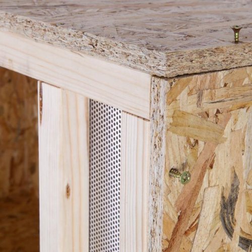 Terrario: madera Terrario para Reptiles parte frontal con ventilación 120 x 60 x 60 cm, alta calidad Terrario Madera de OSB, montaje sencillo - Front Vent