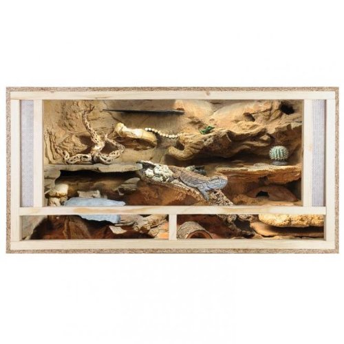 Terrario: madera Terrario para Reptiles parte frontal con ventilación 120 x 60 x 60 cm, alta calidad Terrario Madera de OSB, montaje sencillo - Front Vent Terrario: madera Terrario para Reptiles parte frontal con ventilación 120 x 60 x 60 cm, alta calidad Terrario Madera de OSB, montaje sencillo - Front Vent