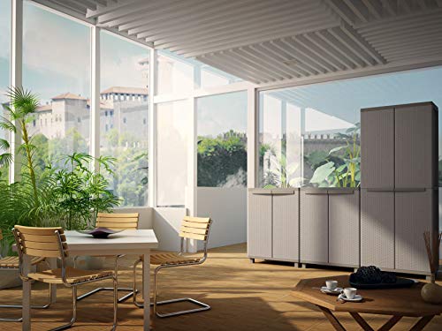 Terry J Rattan 68 Armario 2 Puertas con 1 Interno. Capacidad máxima del Estante: 20 kg distribuidos de Forma Uniforme, Gris, 68X37,5X91,5 cm Terry J Rattan 68 Armario 2 Puertas con 1 Interno. Capacidad máxima del Estante: 20 kg distribuidos de Forma Uniforme, Gris, 68X37,5X91,5 cm