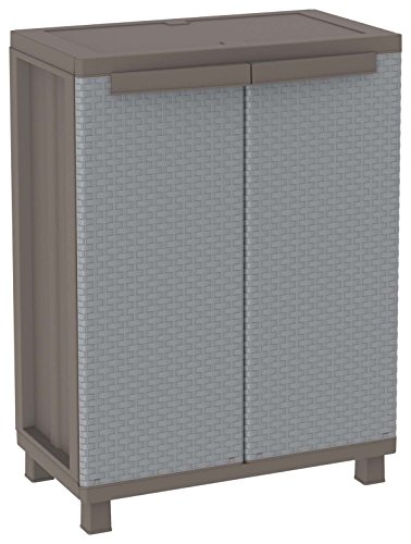 Terry J Rattan 68 Armario 2 Puertas con 1 Interno. Capacidad máxima del Estante: 20 kg distribuidos de Forma Uniforme, Gris, 68X37,5X91,5 cm Terry J Rattan 68 Armario 2 Puertas con 1 Interno. Capacidad máxima del Estante: 20 kg distribuidos de Forma Uniforme, Gris, 68X37,5X91,5 cm