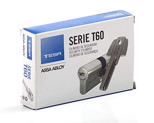 Tesa Assa Abloy 3010151 Cilindro Seguridad T60 /30X30 Latonado, 30 x 30 mm