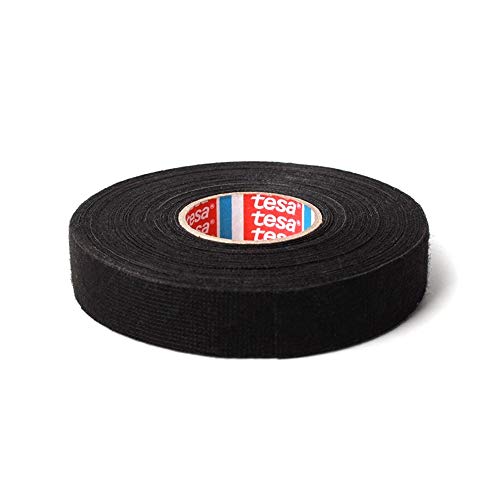 tesa Pet Cinta Adhesiva de Tela no Tejida (38 mm x 25 m), Color: Negro, para mazos de Cables domésticos o automotrices tesa Pet Cinta Adhesiva de Tela no Tejida (38 mm x 25 m), Color: Negro, para mazos de Cables domésticos o automotrices