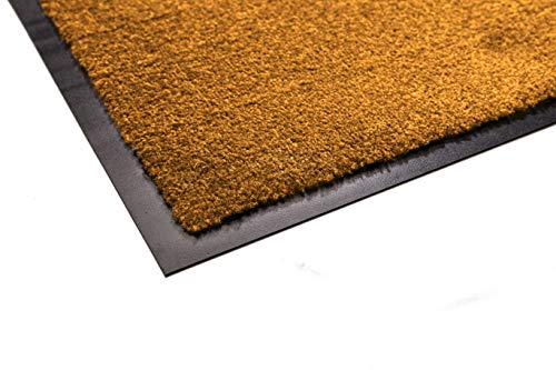 Tesar - Felpudo Norton resistente Entrada a casa | Alfombra Exterior para Puerta entrada casa, Impermeable, Lavable, acolchado, antideslizante, Pasillo, Cocina, Dormitorio (Naranja, 40 x 60 cm)