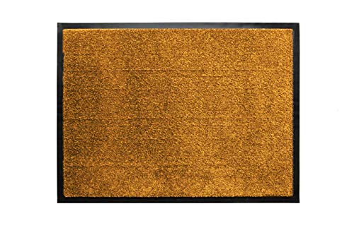 Tesar - Felpudo Norton resistente Entrada a casa | Alfombra Exterior para Puerta entrada casa, Impermeable, Lavable, acolchado, antideslizante, Pasillo, Cocina, Dormitorio (Naranja, 40 x 60 cm)