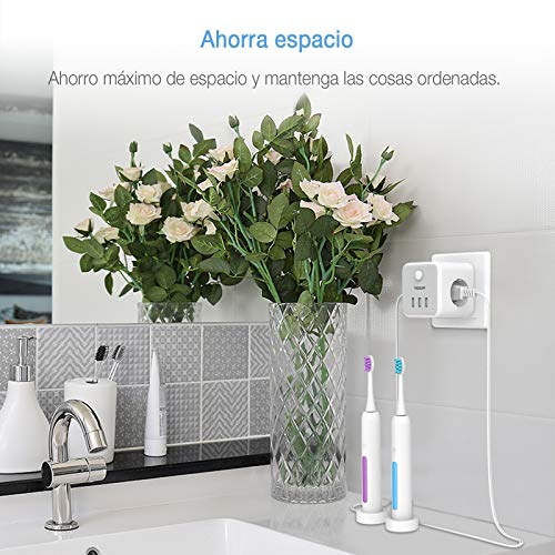 TESSAN Enchufe USB, 6 en 1 Powercube Ladron Enchufes Triple con 3 puertos USB(3A),Cubo Enchufe Multiple Pared con Interruptor, Cargador USB Compatible con iPhone, iPad, Ladron USB para Hogar Oficina TESSAN Enchufe USB, 6 en 1 Powercube Ladron Enchufes Triple con 3 puertos USB(3A),Cubo Enchufe Multiple Pared con Interruptor, Cargador USB Compatible con iPhone, iPad, Ladron USB para Hogar Oficina