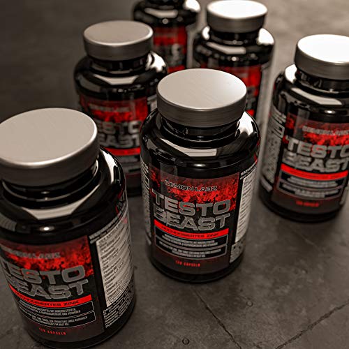 Testo Beast - Hardcore Testosterona para Hombres - Alto en Zinc que contribuye a los niveles normales de testosterona - 120 cápsulas, 30 porciones