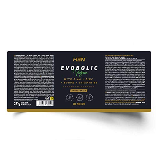 Testosterona Natural Suplemento Potenciador para Hombre | Evobolic de HSN | Testo Booster: Ácido Aspártico + ZMA + Fenogreco + Ginseng + Avena Sativa | Vegano | 240 Cápsulas Vegetales Testosterona Natural Suplemento Potenciador para Hombre | Evobolic de HSN | Testo Booster: Ácido Aspártico + ZMA + Fenogreco + Ginseng + Avena Sativa | Vegano | 240 Cápsulas Vegetales