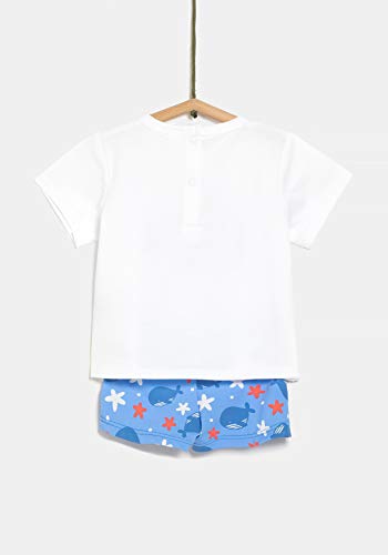 TEX - Conjunto Camiseta y Bóxer de Baño Unisex, Blanco Neutro, 36 Meses