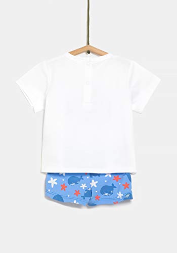 TEX - Conjunto Camiseta y Bóxer de Baño Unisex, Blanco Neutro, 36 Meses TEX - Conjunto Camiseta y Bóxer de Baño Unisex, Blanco Neutro, 36 Meses