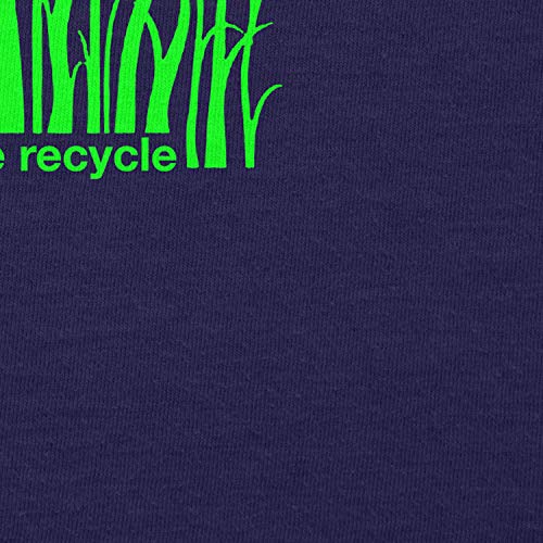 Texlab Reduce Reuse Recycle Langarm Camiseta, Hombre, Azul Marino, Medium
