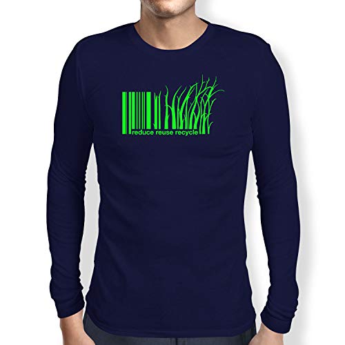 Texlab Reduce Reuse Recycle Langarm Camiseta, Hombre, Azul Marino, Medium Texlab Reduce Reuse Recycle Langarm Camiseta, Hombre, Azul Marino, Medium