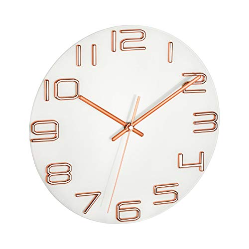 TFA Dostmann Design - Reloj de Pared sin Marco con números de Color Cobre, plástico, Cobre, 325 x 55 x 315 mm