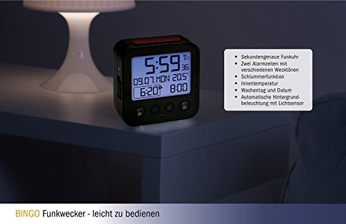 TFA Reloj Despertador Digital Negro TFA Reloj Despertador Digital Negro