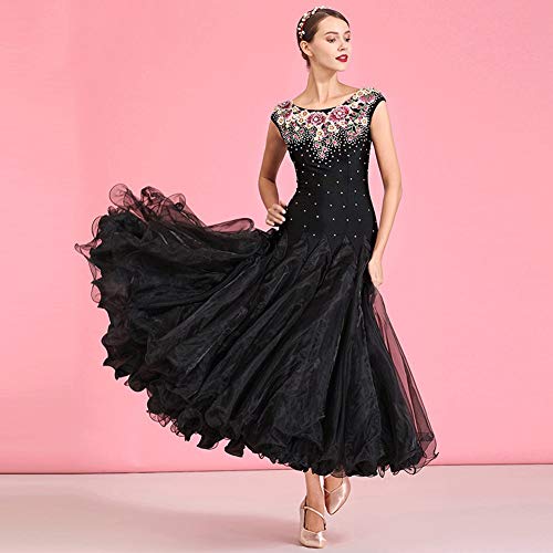 TFF Danza Ropa Mujer Falda Larga De Baile Ballet Contemporáneo Gimnasia Clásica Cuerpo Adulto Vestido Ajustado Básico Chica De Baile (Color : Negro, Size : M) TFF Danza Ropa Mujer Falda Larga De Baile Ballet Contemporáneo Gimnasia Clásica Cuerpo Adulto Vestido Ajustado Básico Chica De Baile (Color : Negro, Size : M)