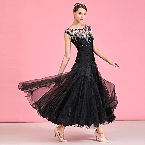 TFF Danza Ropa Mujer Falda Larga De Baile Ballet Contemporáneo Gimnasia Clásica Cuerpo Adulto Vestido Ajustado Básico Chica De Baile (Color : Negro, Size : M) TFF Danza Ropa Mujer Falda Larga De Baile Ballet Contemporáneo Gimnasia Clásica Cuerpo Adulto Vestido Ajustado Básico Chica De Baile (Color : Negro, Size : M)