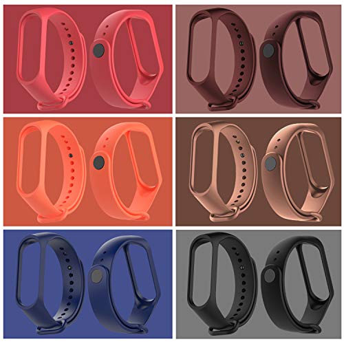 Th-some Bracelet pour Xiaomi Mi Band 4 / Mi Band 3, 6 Bracelets de remplacement Sport en Silicone Souple coloré, Bracelet en Silicone Souple remplaçable Th-some Bracelet pour Xiaomi Mi Band 4 / Mi Band 3, 6 Bracelets de remplacement Sport en Silicone Souple coloré, Bracelet en Silicone Souple remplaçable