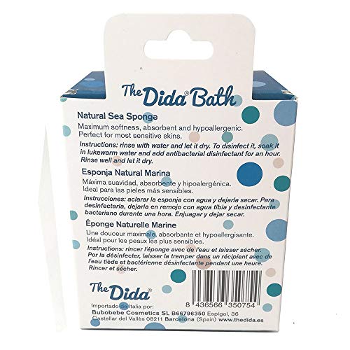 The Dida World Bath Splash - Esponja Marina, diámetro 10 cm, color Natural The Dida World Bath Splash - Esponja Marina, diámetro 10 cm, color Natural