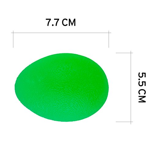 The Friendly Swede Pelotas en Forma de Huevo para Ejercicios y Rehabilitación de Manos y Dedos (3 Niveles de Resistencia) (Tamaño L)