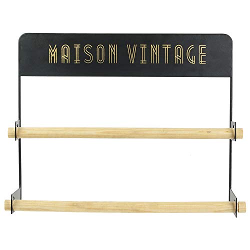 THE HOME DECO FACTORY ka2949 portarrollos Pared Doble Rollos Negro, Metal, Talla nica THE HOME DECO FACTORY ka2949 portarrollos Pared Doble Rollos Negro, Metal, Talla nica