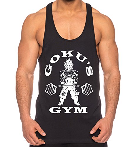 THE LION Goku Golds de los Hombres Camisa del músculo One Goku Dragon Master Son Ball Vegeta Turtle Roshi Piece Gym, Farbe2:Negro;Größe2:XL THE LION Goku Golds de los Hombres Camisa del músculo One Goku Dragon Master Son Ball Vegeta Turtle Roshi Piece Gym, Farbe2:Negro;Größe2:XL