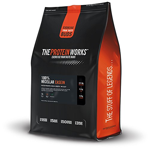 The Protein Works Suplemento Dietético 100% Caseína Micelar, Crema de vainilla, 500 g