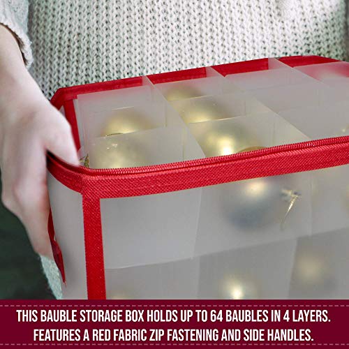 THE TWIDDLERS Caja de Almacenamiento de Bolas de Navidad (para 64 Bolas) - Confiable y Resistente| Bolsa de Almacenamiento de Adornos y Decoraciones para Árboles de Navidad. THE TWIDDLERS Caja de Almacenamiento de Bolas de Navidad (para 64 Bolas) - Confiable y Resistente| Bolsa de Almacenamiento de Adornos y Decoraciones para Árboles de Navidad.