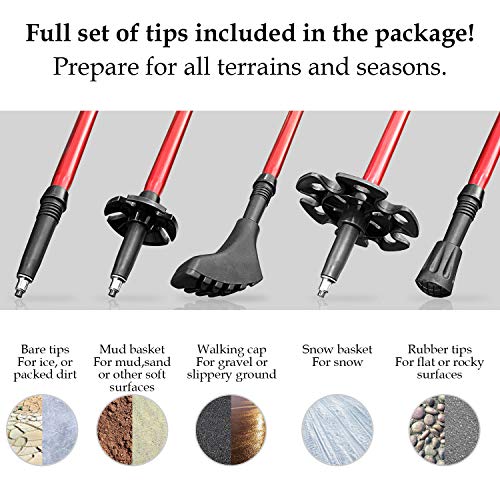 TheFitLife Los Bastones De Senderismo - Bastones Telescópicos Plegables, 2 Packs Ultraligeros. Bastones Extendibles para Camping, Montañismo, Viajes y Senderismo TheFitLife Los Bastones De Senderismo - Bastones Telescópicos Plegables, 2 Packs Ultraligeros. Bastones Extendibles para Camping, Montañismo, Viajes y Senderismo