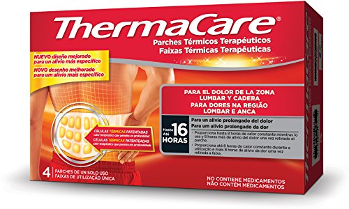 THERMACARE Parche Térmico Terapéutico - 4 parches - Para el Dolor Lumbar y Cadera - Alivio Prolongado del Dolor Hasta 16 Horas - Sin Medicamentos THERMACARE Parche Térmico Terapéutico - 4 parches - Para el Dolor Lumbar y Cadera - Alivio Prolongado del Dolor Hasta 16 Horas - Sin Medicamentos