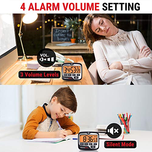 ThermoPro TM01 Temporizador de Cocina Digital con Cuenta Regresiva y Cronómetro Reloj Temporizador Magnético con Alarma Sonora Ajustable y Pantalla LCD Gran Retroiluminación ThermoPro TM01 Temporizador de Cocina Digital con Cuenta Regresiva y Cronómetro Reloj Temporizador Magnético con Alarma Sonora Ajustable y Pantalla LCD Gran Retroiluminación