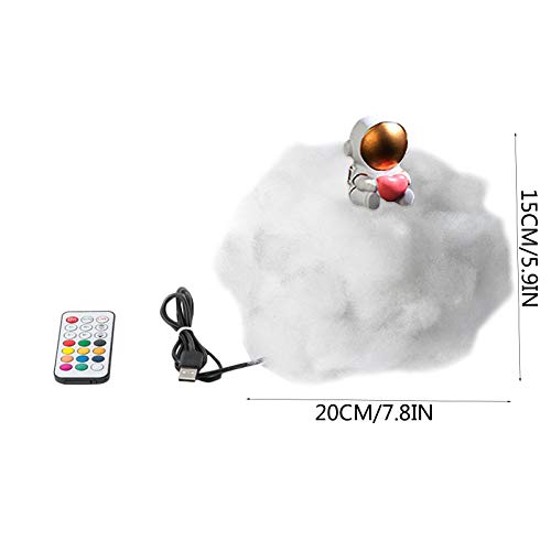 THESHYER 1PC Luces de Nube de Astronauta, utilizadas para la decoración de Habitaciones y dormitorios, Mini artículos de decoración de Entretenimiento para el hogar THESHYER 1PC Luces de Nube de Astronauta, utilizadas para la decoración de Habitaciones y dormitorios, Mini artículos de decoración de Entretenimiento para el hogar