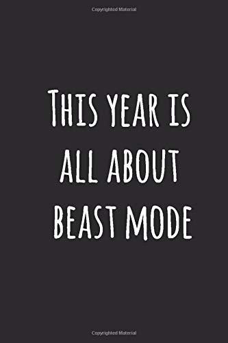 This year is all about beast mode: Workout Journal with tables to track your exercises in the gym.