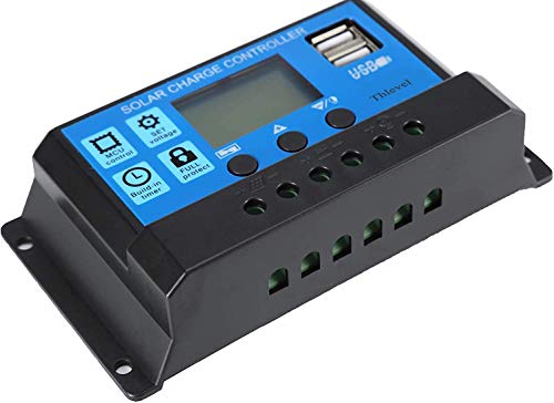 Thlevel 30A Controlador de Carga Solar 12V/24V Panel Solar Inteligente Controlador de Carga con Pantalla LCD y Doble Puerto USB para Panel Solar Lámpara Batería y Iluminación LED (30A) Thlevel 30A Controlador de Carga Solar 12V/24V Panel Solar Inteligente Controlador de Carga con Pantalla LCD y Doble Puerto USB para Panel Solar Lámpara Batería y Iluminación LED (30A)