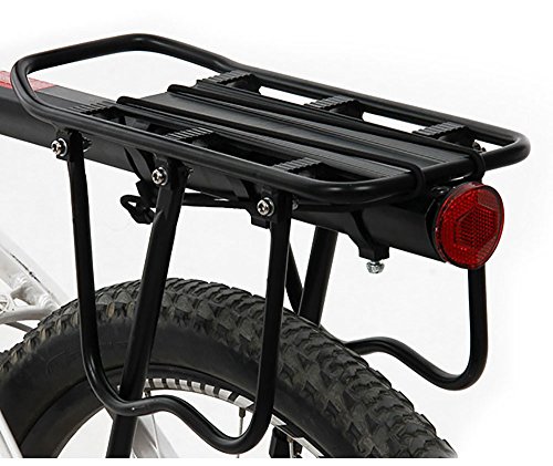 ThreeH Bicicleta Trasera Rack Aluminio Ciclismo Ajustable portaequipajes con Reflector BK43 ThreeH Bicicleta Trasera Rack Aluminio Ciclismo Ajustable portaequipajes con Reflector BK43