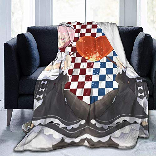 Throw Blanket Manta clásica Ultra Suave de Micro Franela con 60 x 50 Pulgadas, Anime Compactly Anti-Pilling Begin Life in Aher World Rem Ram Throw Blanket, Hermosa Funda para sofá para el ho