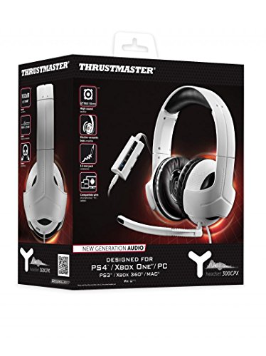 Thrustmaster Y-300CPX - Auriculares - Multiplataforma PS4/PS3/XboxOne/Xbox360/PC/VR - Cable 4m - almohadillas grandes y ultra suaves - Micrófono unidireccional, desmontable y ajustable