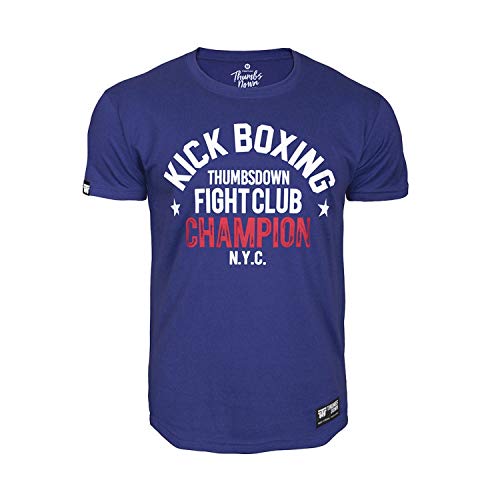 Thumbsdown Pulgares Down Kick Boxeo Camiseta Fight Club. N.y. C. MMA. Gimnasio Entrenamiento. Marcial Artes Informal - Negro, S