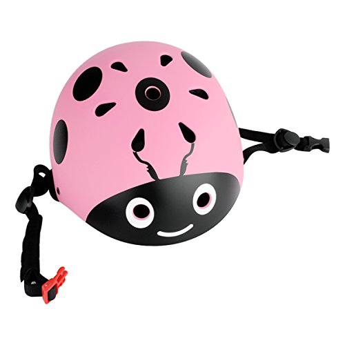 TiaoBug 7Pcs Casco Rodilleras Infántiles para Niños Niñas Equipamiento Protector para Aprender Patines Cilismo Bicicleta BMX Monopatín Juego con Muñequeras Coderas 1 Rosa Talla único